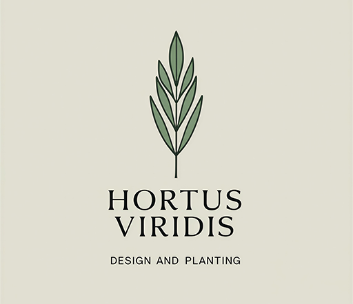 Hortus Viridis - Official Company Logo. Design and Planting Tagline.