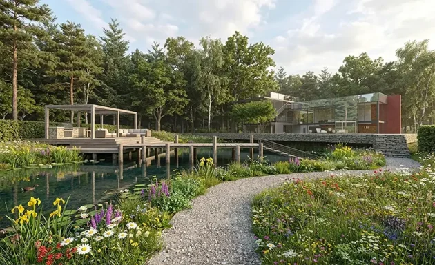 3D SketchUp Model A SketchUp model produced by Hortus Viridis for a client project in the Chalfonts, Buckinghamshire.