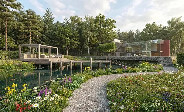 3D SketchUp Model A SketchUp model produced by Hortus Viridis for a client project in the Chalfonts, Buckinghamshire.