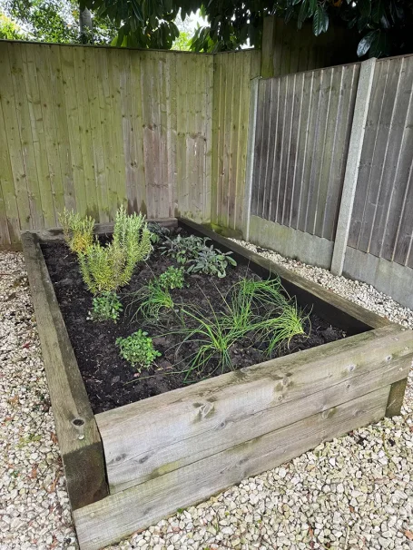 Raised Herb Bed Small raised herb planter