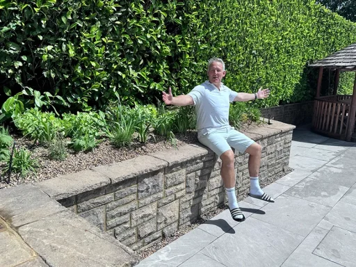 Happy Client! A happy client, with their new beautiful & functional outdoor space; tailored to their exact needs!
